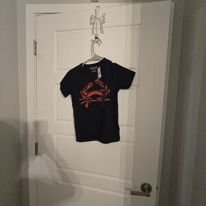 Crewcuts Black T-Shirt with Red Crab Graphic